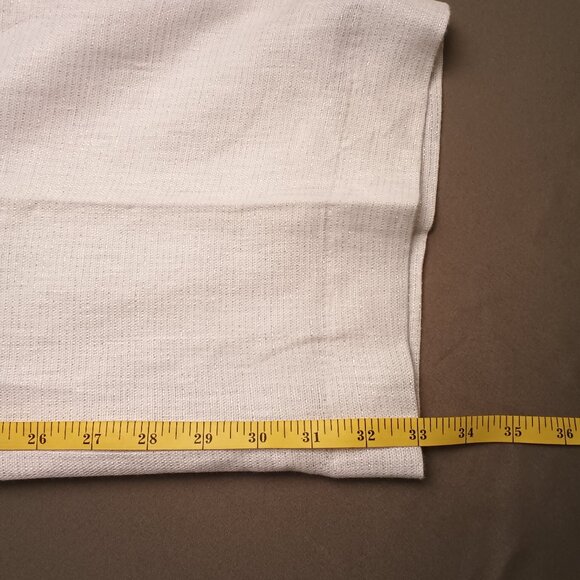 Winter White Sparkly Linen Pants Size 20W High Rise Wide Leg Pamela Dennis - Picture 8 of 9